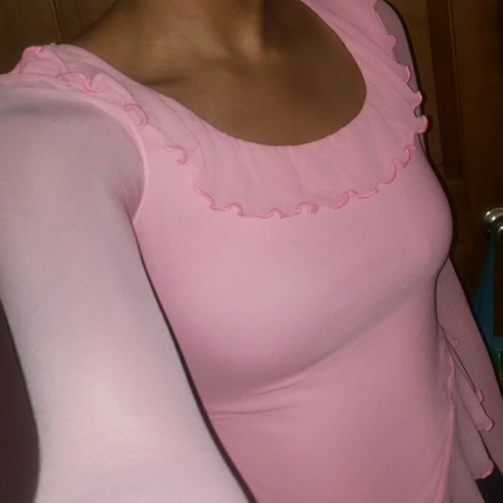 Pink Ruffle Blouse - Picture 2 of 8